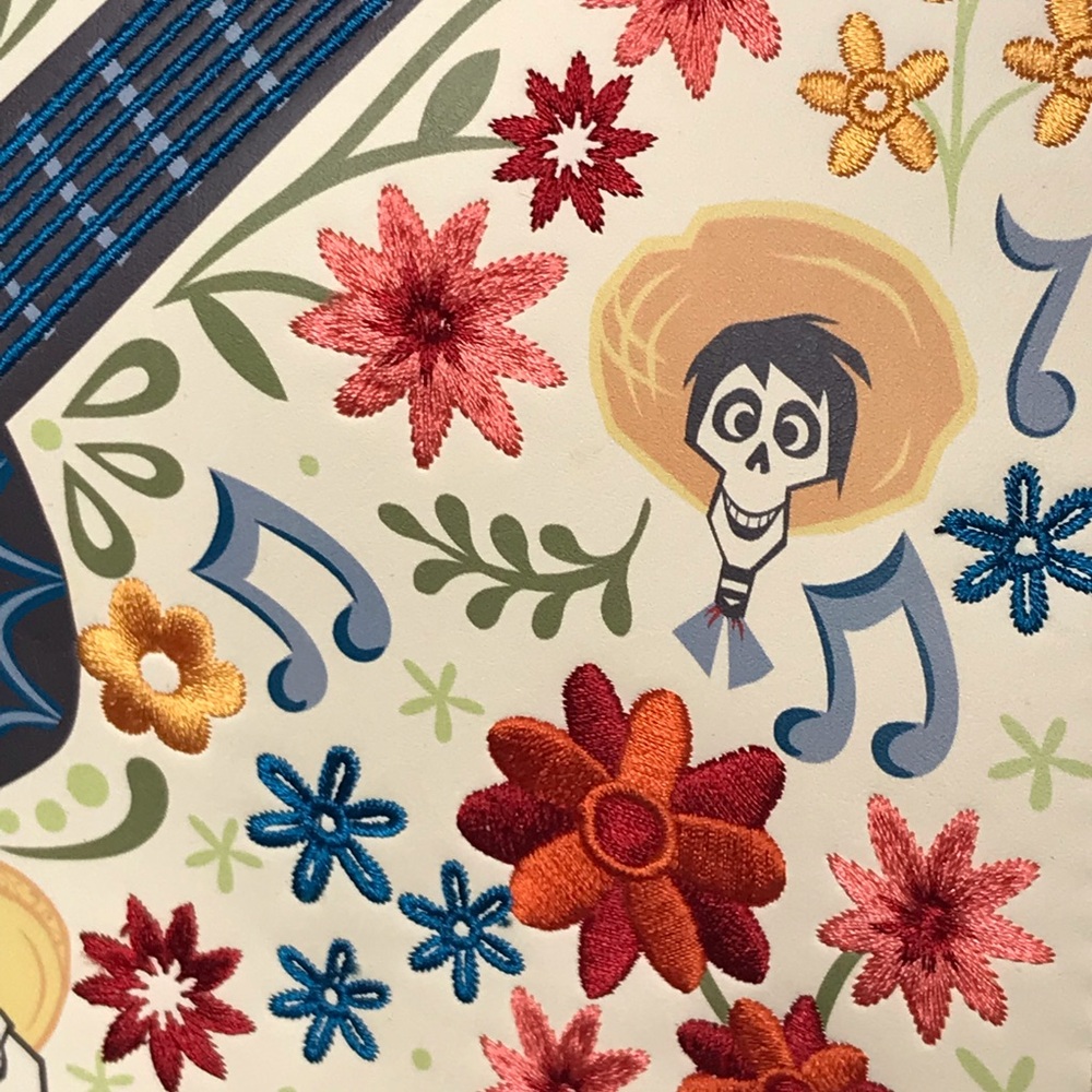 Loungefly Disney Pixar Coco Floral Guitar Crossbody Bag Tote Purse - Picture 3 of 15